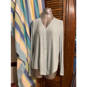Women's A New Day Top sweater cardigan L Blue